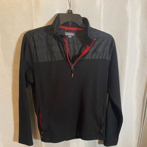 EDDIE BAUER PULL OVER HALF ZIP JACKET.